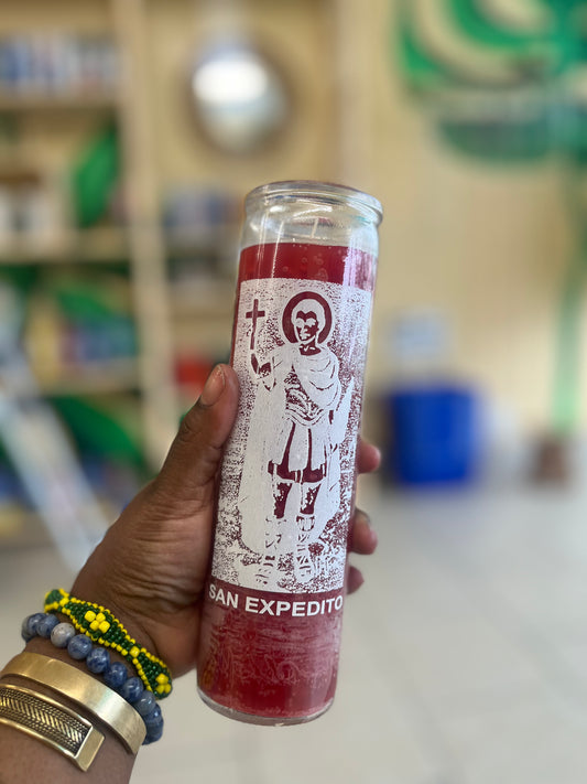 Saint Expedito Candle