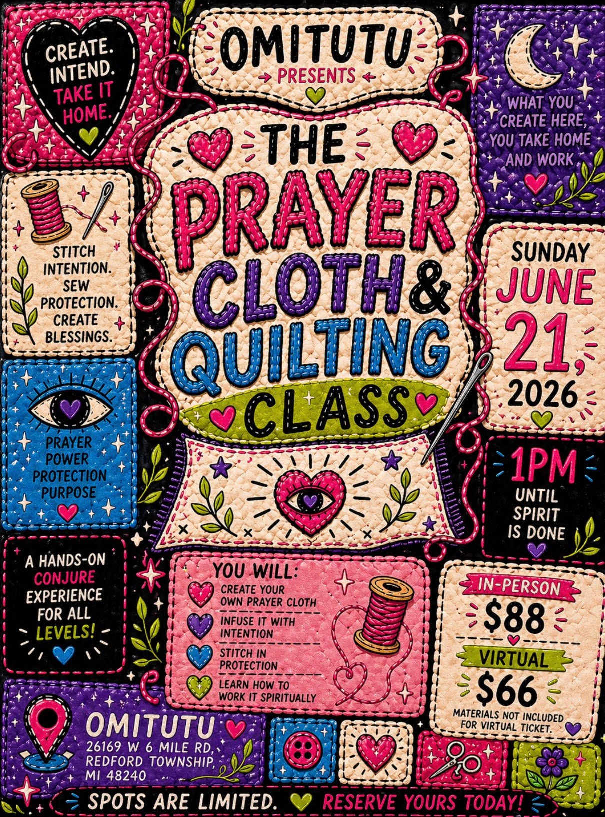 Prayer Cloth & Quilting Class 🧵