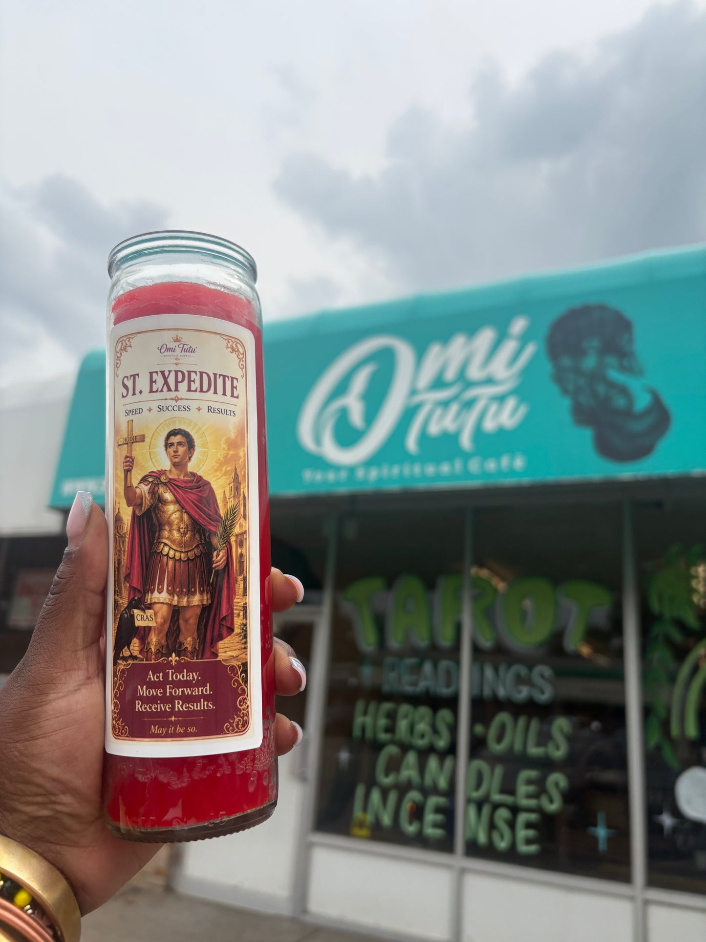 Saint Expedito Candle