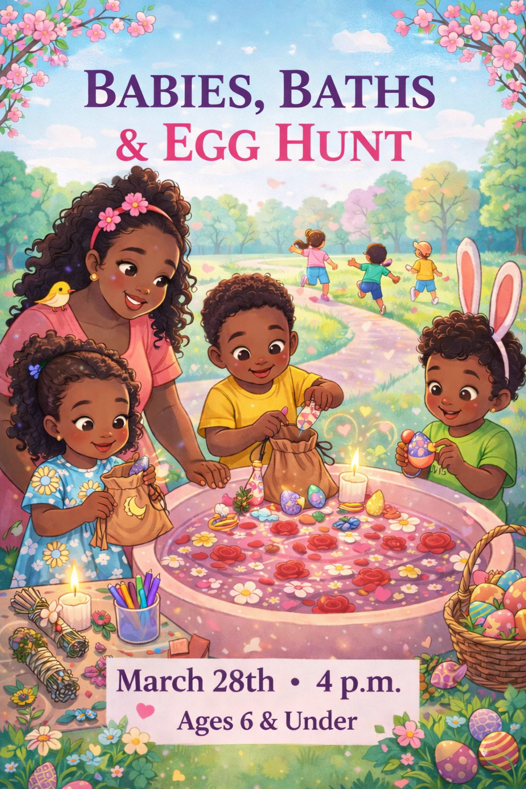 Babies, Baths & Egg Hunt